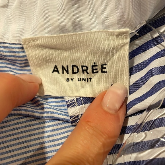 Andree By UnitBlue and White Striped Button-Up Shirt - Picture 3 of 4
